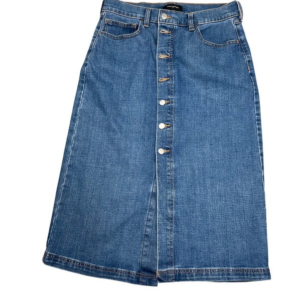 Banana Republic Dresses & Skirts - Banana Republic Skirt Womens 6/28 Blue Denim Maxi Button Modest Casual Preppy